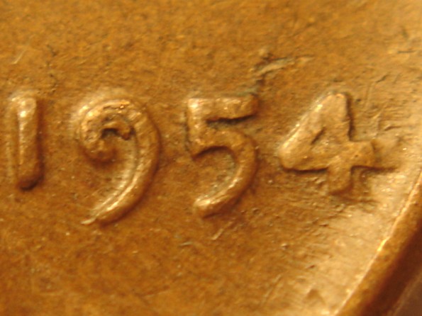 1954-P-Steel-Lincoln-Wheat-Cent-What's-By-The-4-In-The-Date?